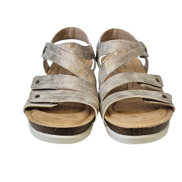 Clarks Collection Calenne Clara Sandals, Comfort, Bronze Metallic, Womens 7.5 - Picture 3 of 8